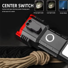 High-power Led Torch Light Rechargeable Flashlight And Multifunctional Tactical Hammer & Power Bank To Charge the Phone With Box (random Color)