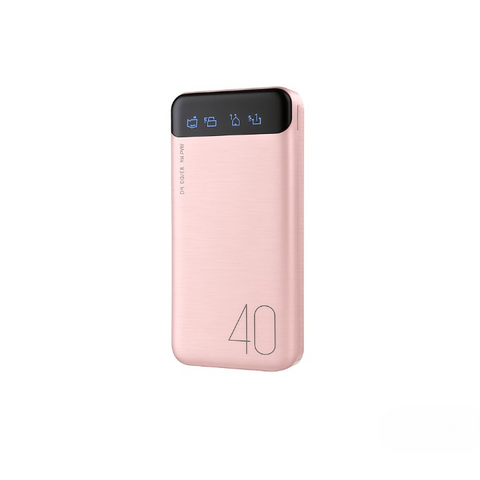 Portable Power Bank 20000mAh – High Capacity with LED Display & Fast Charging Support (Random color)